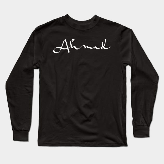 Ahmed arabic name Long Sleeve T-Shirt by Aura.